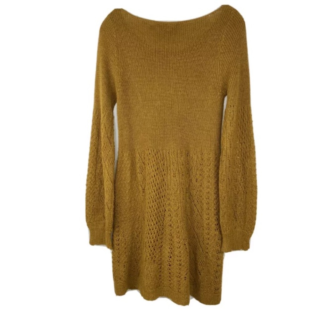 Knitted & Knotted Alpaca Pointelle Sweater Dress